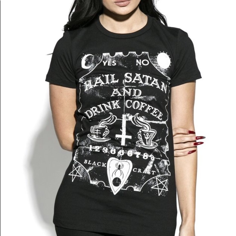 Black Craft “Hail Satan Drink Coffee” Tee